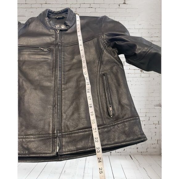 Mossi Genuine Leather Moto Bomber Jacket Sz. 10 - Picture 7 of 12
